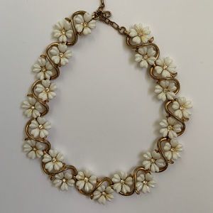 Vintage white flower choker